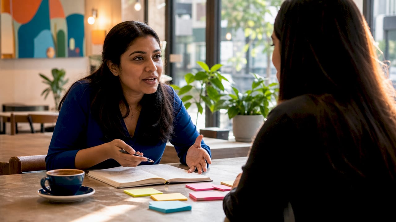 Marketing professional planning SEO strategy at desk